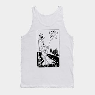 aesthetic Vintage heaven angels with cute lady Tank Top